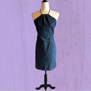 90s vintage Mavi halter jean dress